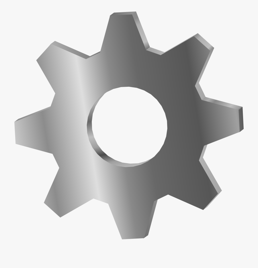 3d - Metal Cog - 3d Cog, Transparent Clipart