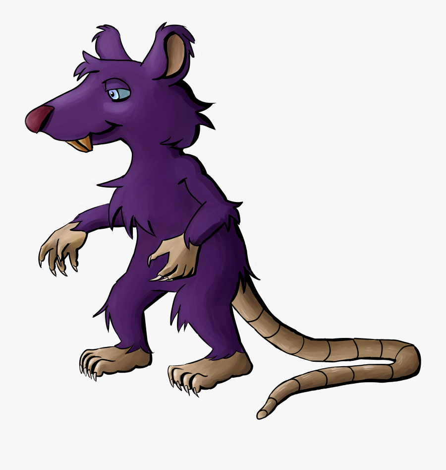 Purple Rat, Transparent Clipart