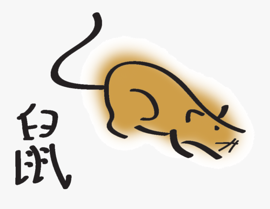 The Rat Chinese Zodiac - Signes Chinois Rat, Transparent Clipart
