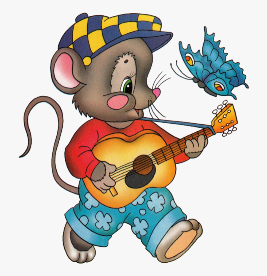 Music Instrument With Animals Cartoon, Transparent Clipart