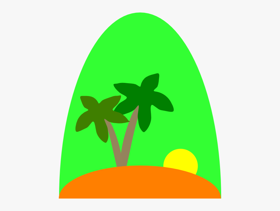Deserted Island Cartoon Beach Clipart Transparent Background, Transparent Clipart