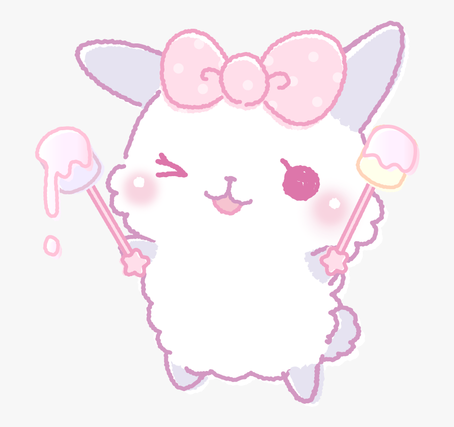 #cute #bunny #rabbit #kawaii #japanese #emote #marshmallow - Transparent Popocolorin, Transparent Clipart