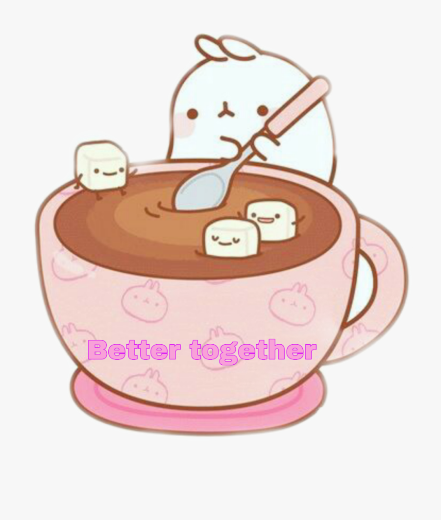 #marshmallow #cute #kawaii #stickers #challenge - Hot Chocolate Clipart Kawaii, Transparent Clipart