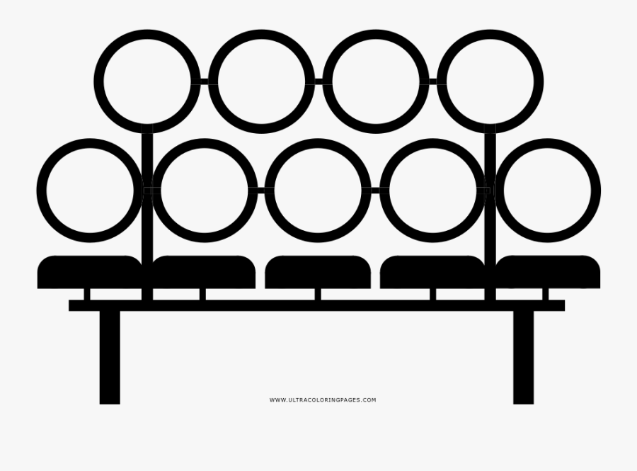White Marshmallow Sofa Coloring Page - 마카롱 도안 A4 4cm, Transparent Clipart