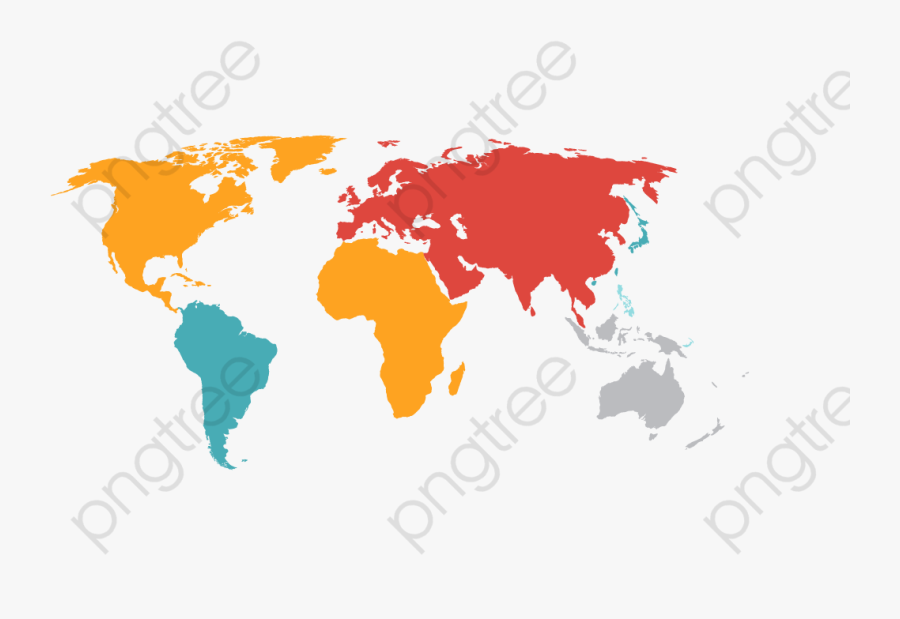 Transparent World Map Clipart - Mapa Del Mundo Vector, Transparent Clipart