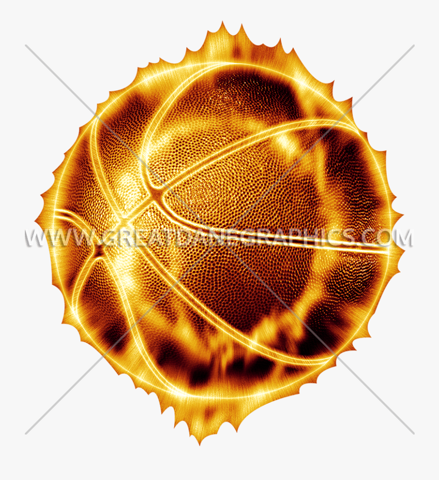 Fire Basketball Background Clipart Clip Free Stock - Basketball On Fire Png, Transparent Clipart