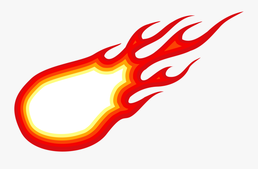Comic Fireball Flame Vector 1, Transparent Clipart