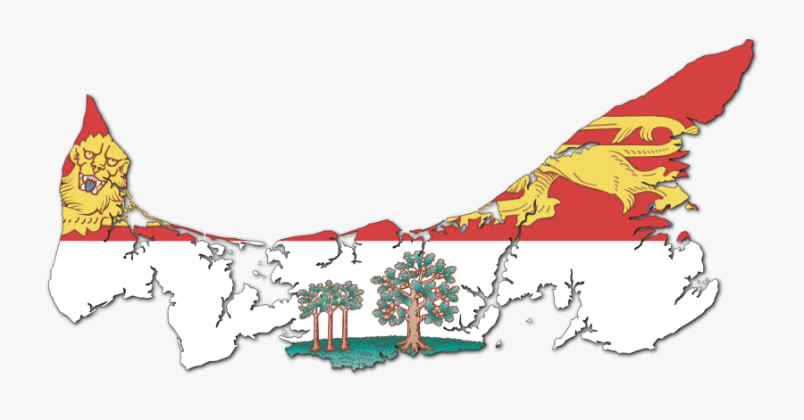 Flag-map Of Prince Edward Island - Prince Edward Island Flag Map, Transparent Clipart