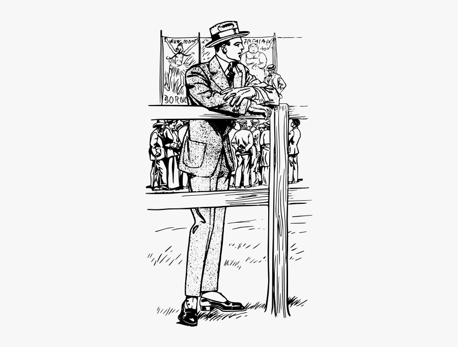 Vector Illustration Of Gentleman In A Classy Suit Leaning - Cartoon, Transparent Clipart