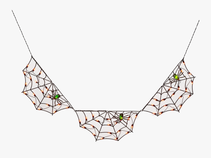 Web Lights Png Hd - Halloween Lights String Soider, Transparent Clipart