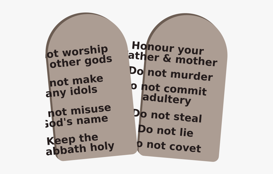 Ten Commandments - Poster, Transparent Clipart