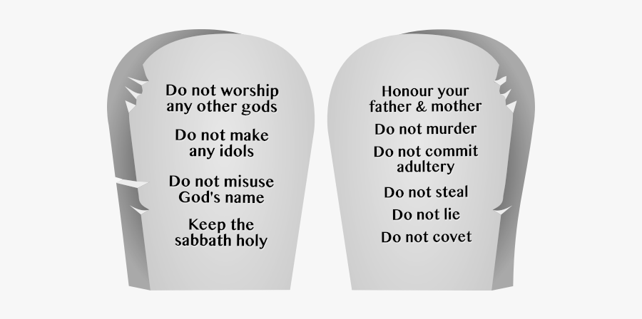 Ten Commandments Image - Book, Transparent Clipart