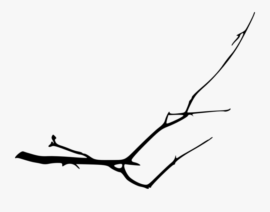 Simple Tree Branch Png - Silueta De Rama Png, Transparent Clipart