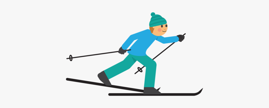 Skiing Png - Cross Country Skiing Drawing, Transparent Clipart