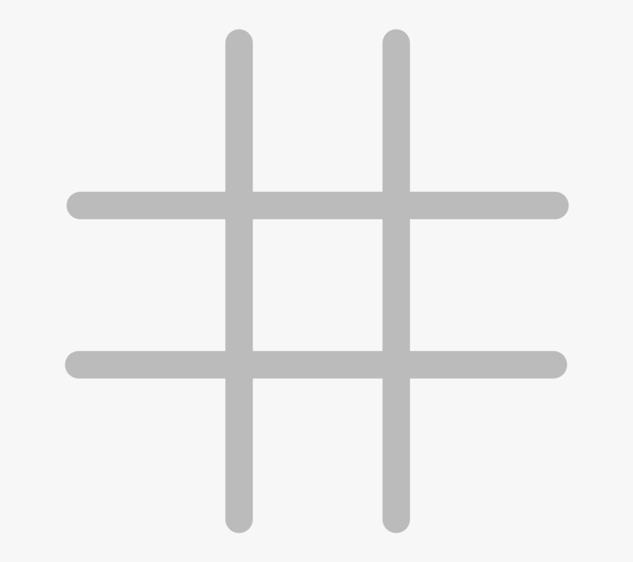 Line,symbol,cross - Noughts And Crosses Grid, Transparent Clipart