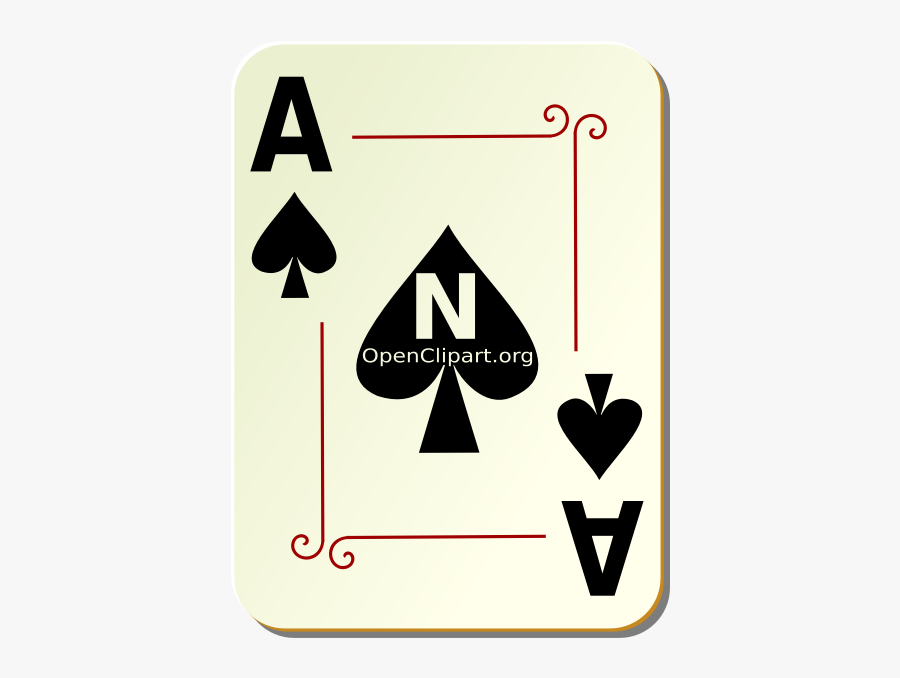 Ace Of Spades Playing Card Vector Illustration, Transparent Clipart