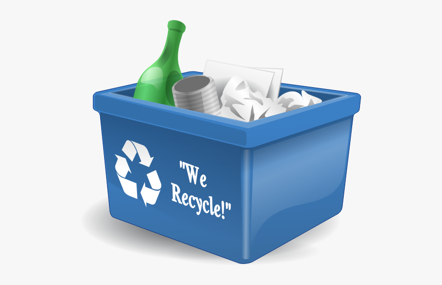 Photorealistic Recycling Bin Full Of Waste Vector Graphics - Recycling Bin Clipart, Transparent Clipart