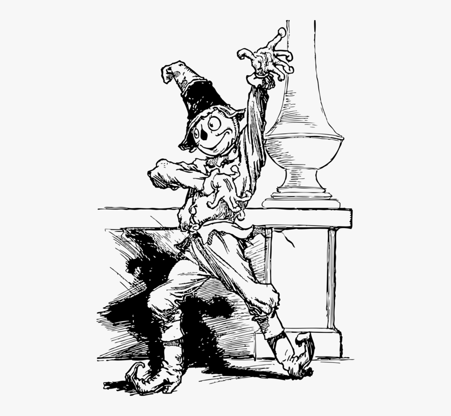 Standing,line Art,art - Dancing Scarecrow, Transparent Clipart