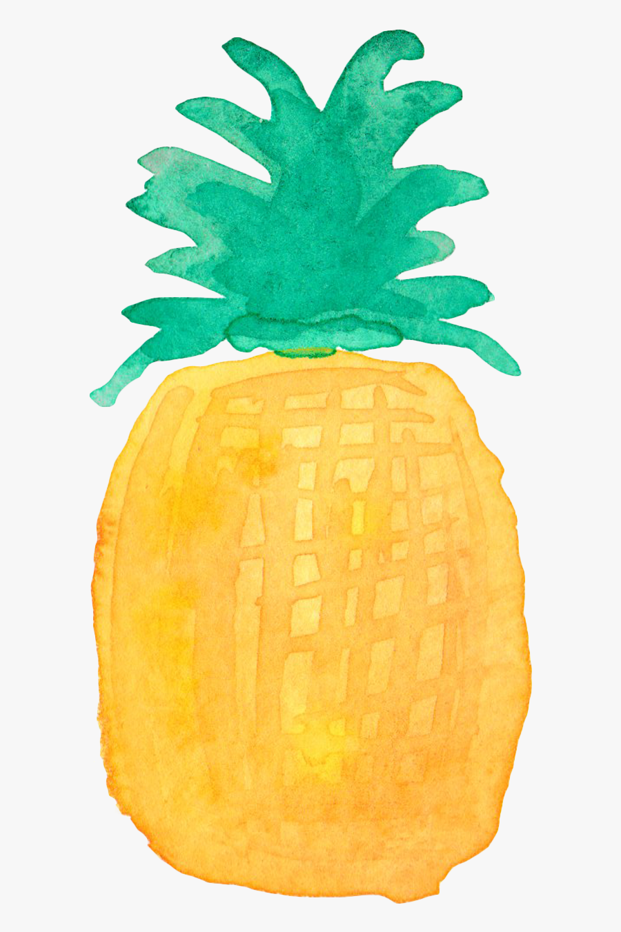Pineapple Drawing Watercolor Painting - Watercolor Pineapple Png, Transparent Clipart