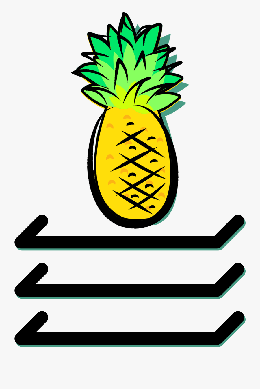 Top Shelf Pineapple, Transparent Clipart