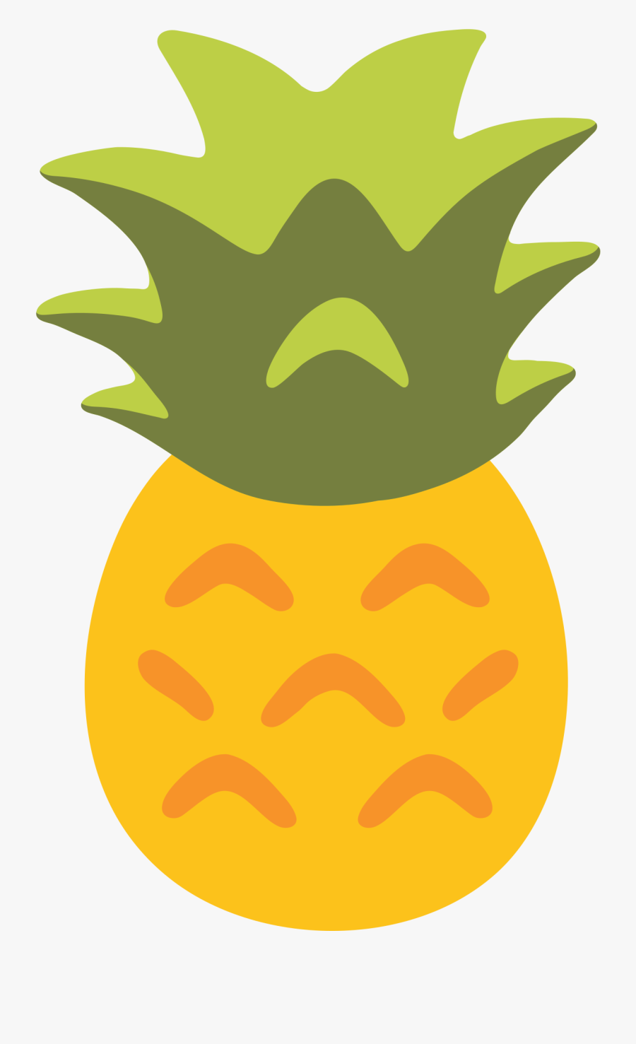 File Emoji U F - Android Pineapple Emoji, Transparent Clipart