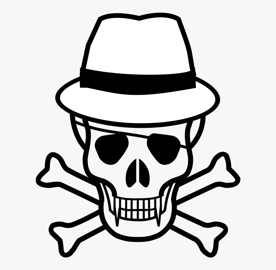 Skull And Hat - Skull And Crossbones, Transparent Clipart