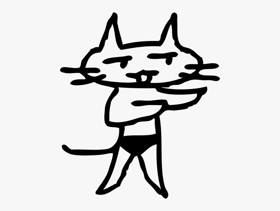 Cat Caricature Drawing - Clip Art, Transparent Clipart