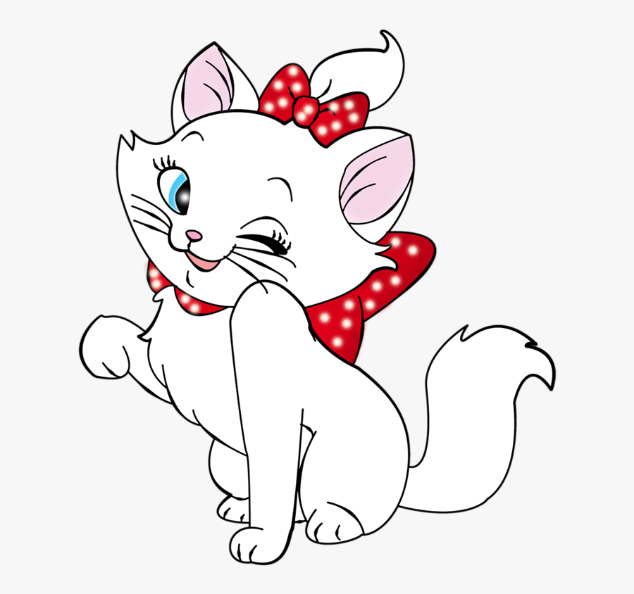 Kitten Cartoon, Gata Marie, Disney Clipart, Cat Clipart, - Pink White Cat Cartoon, Transparent Clipart