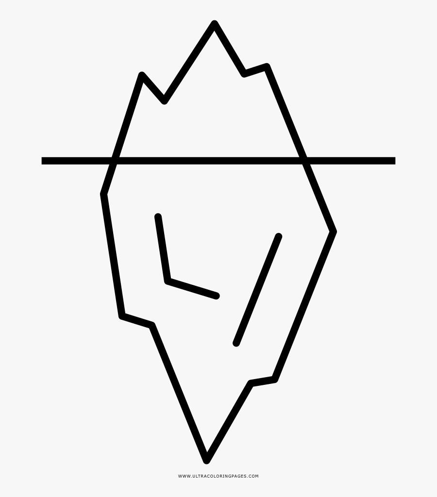 Transparent Tundra Clipart Black And White - Iceberg Drawing Png, Transparent Clipart