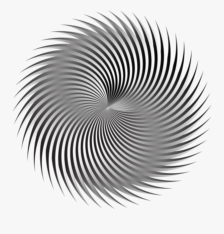 Clipart Grayscale Abstract Flower - Monochrome, Transparent Clipart