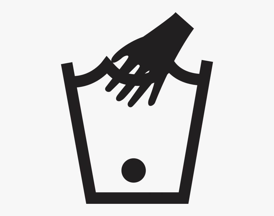 Hand Type Washing - Cold Hand Wash Symbol, Transparent Clipart