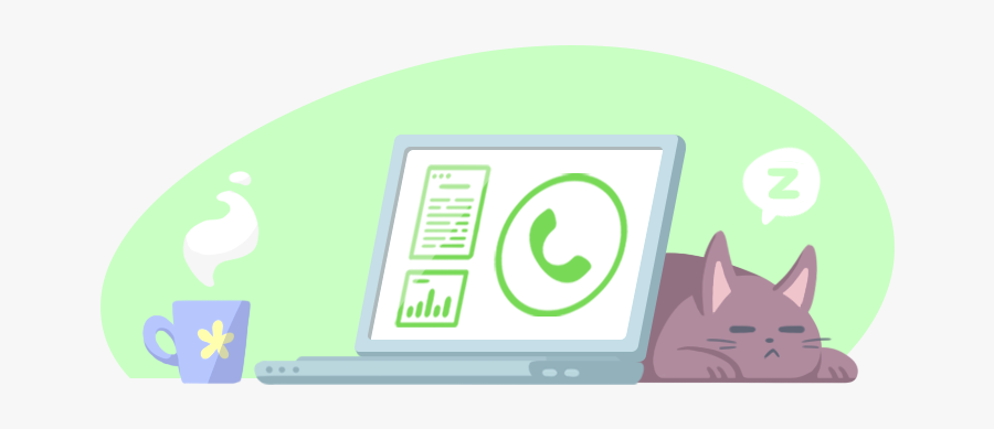 Work From Home - Cat, Transparent Clipart