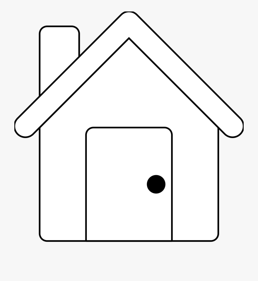 Work Vector Line - Σπίτι Clipart Black And White, Transparent Clipart
