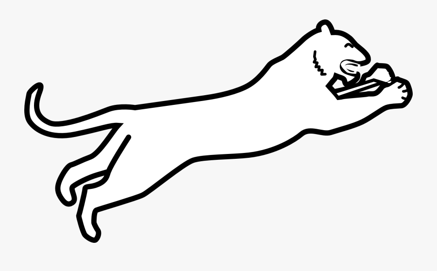 Panther Clip Art Black And White, Transparent Clipart