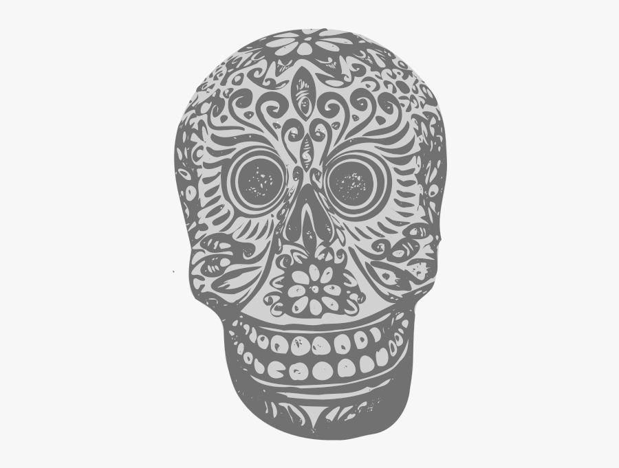 Tatoo Skull Vector Clip Art - Mexican Skull Art, Transparent Clipart
