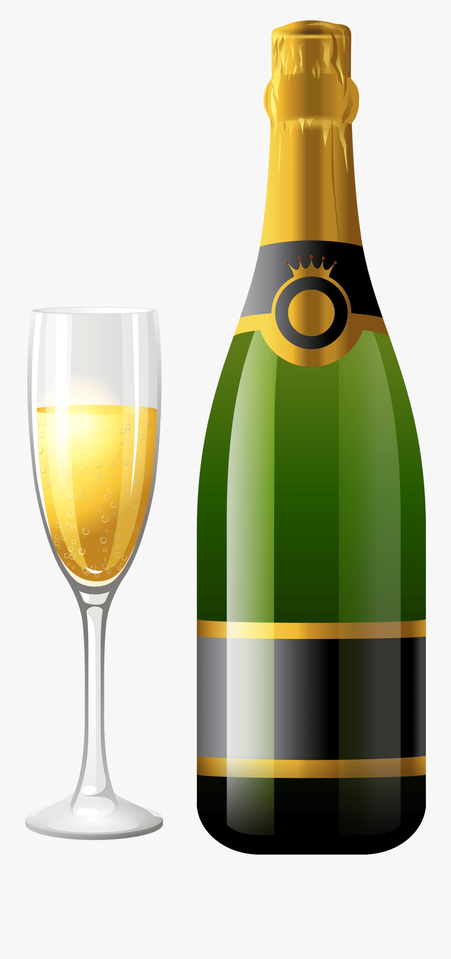 Glass Bottle Clip Art Clipart Free Download - Champagne Bottle Clipart, Transparent Clipart