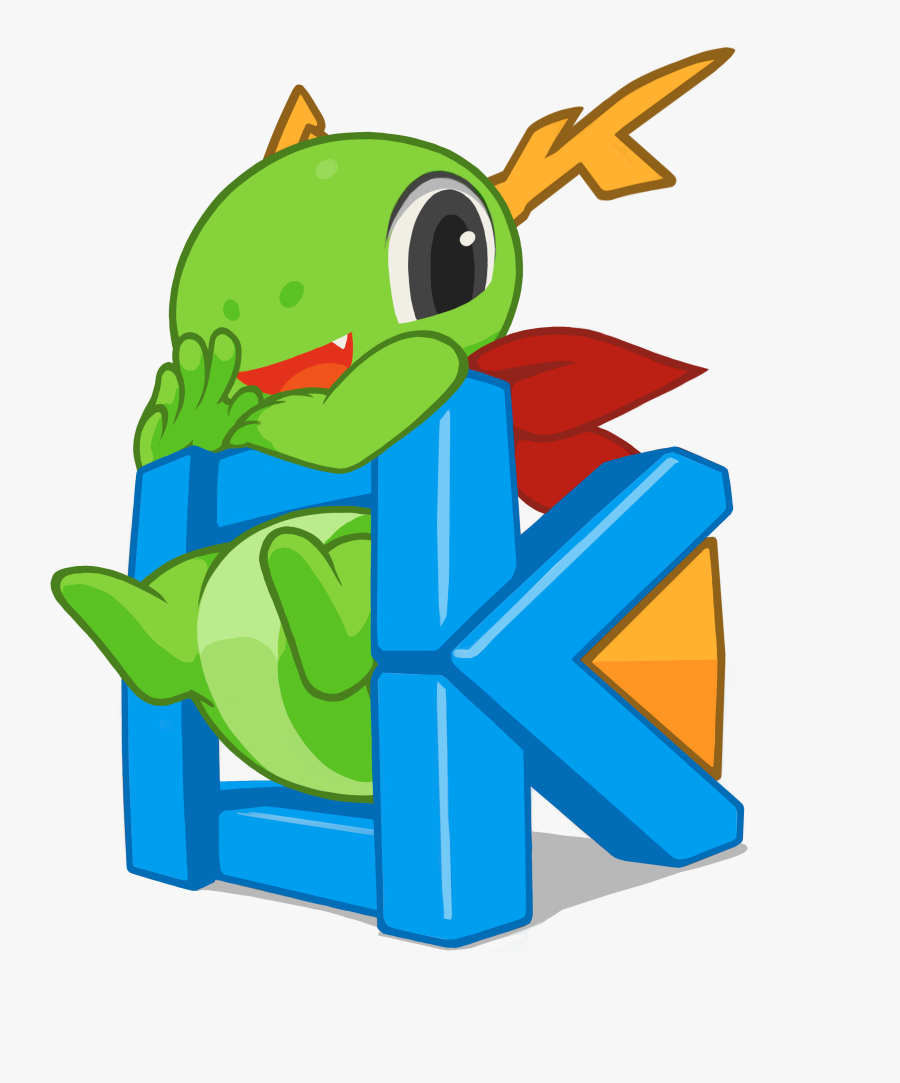 Kde Mascot Konqi For Kde Frameworks - Kde Frameworks, Transparent Clipart