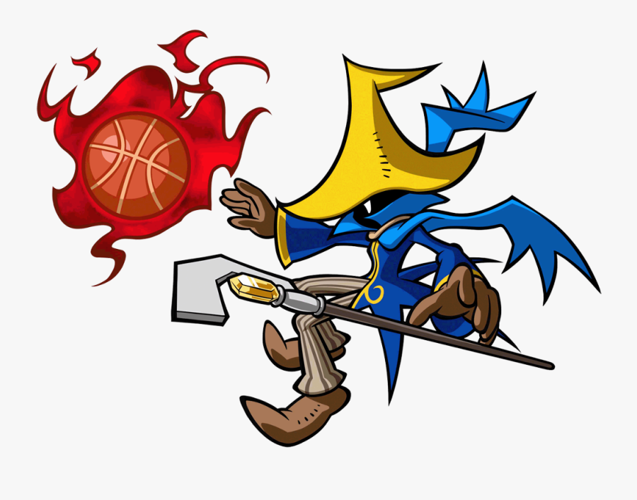 Black Mage Artwork - Mario Basketball Black Mage, Transparent Clipart