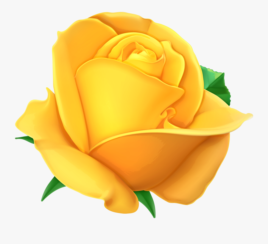 Yellow Rose With Transparent Background Clipart , Png - Yellow Rose Transparent Background, Transparent Clipart