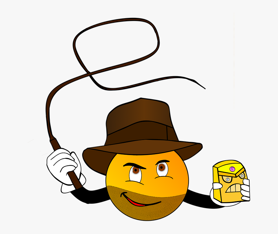 Smiley Indiana Jones, Transparent Clipart