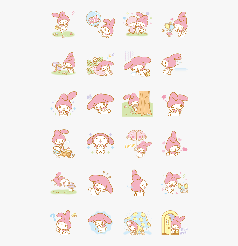 My Melody Whatsapp Sticker, Transparent Clipart