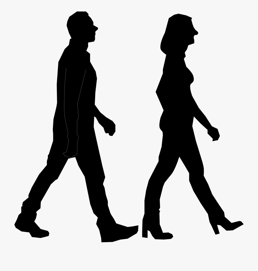 Walking Silhouette Person - People Walking Silhouette Png, Transparent Clipart