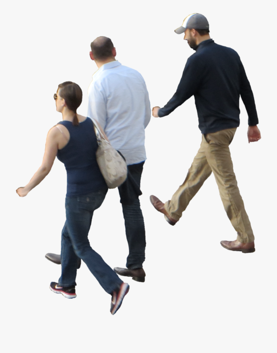 4 People Strolling Png - People Walking Away Png, Transparent Clipart