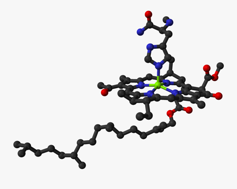 Chlorophyll In Protein 3d Balls - Chlorophyll 3d, Transparent Clipart