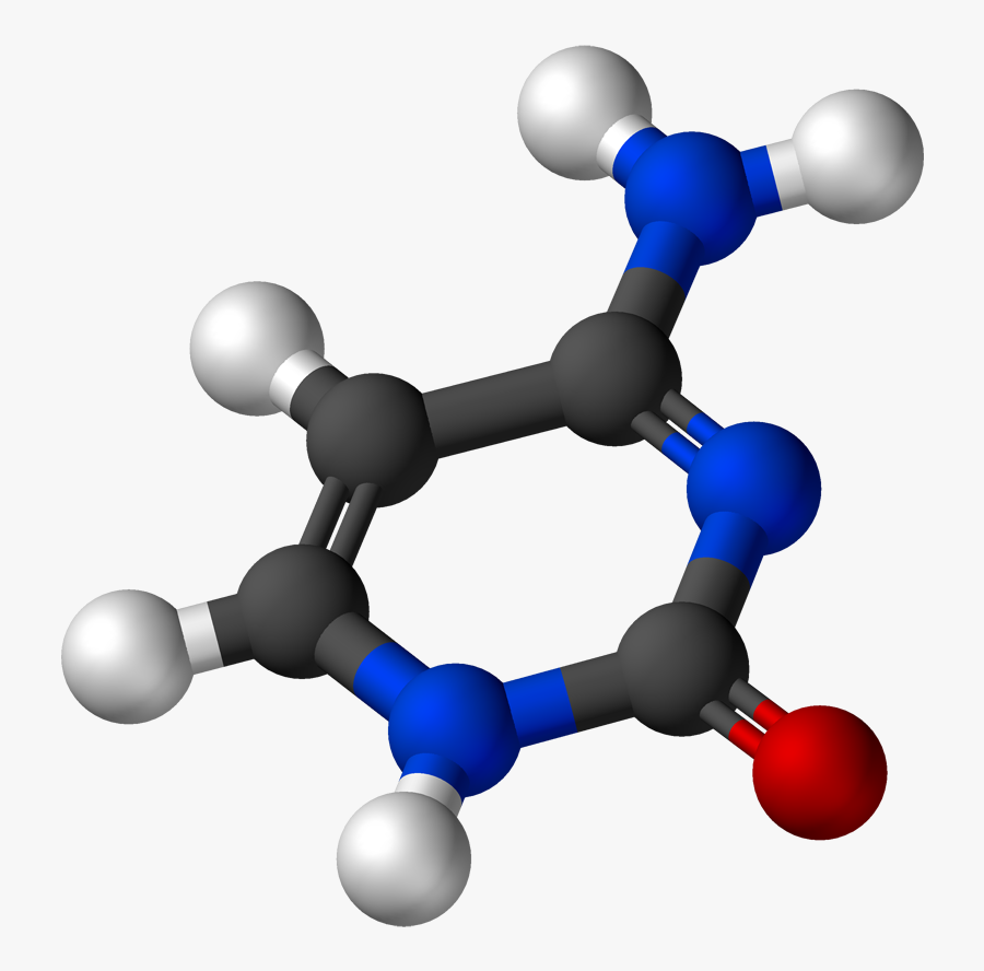 Cytosine 3d Balls - Cytosine Molecule, Transparent Clipart