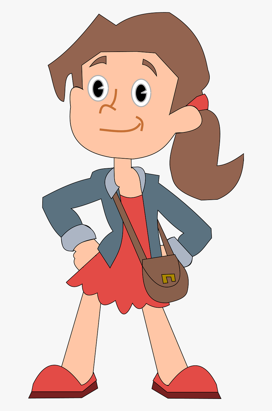 Cartoon Girl No Background, Transparent Clipart