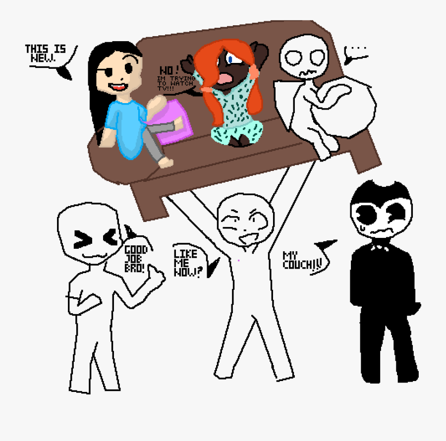 Draw The Squad Couch, Transparent Clipart