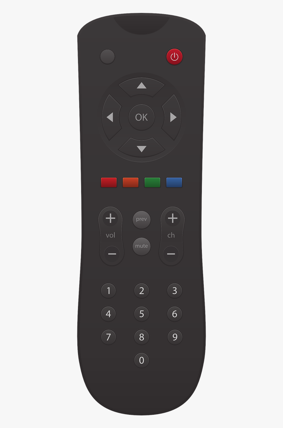Remote Control One Trillion Kinds Television Free Photo - 7 Buttons Remote Png, Transparent Clipart