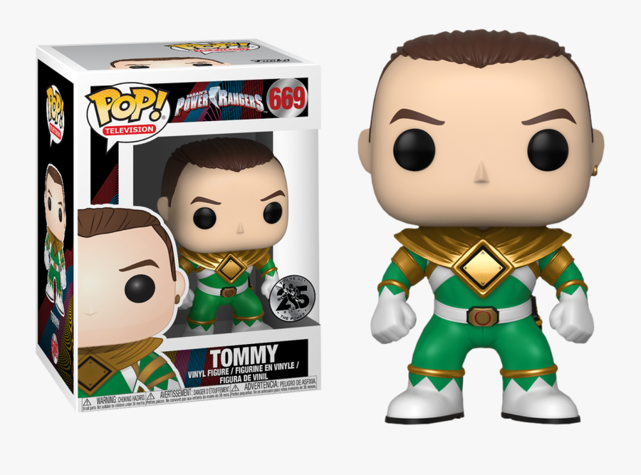 Tommy Unmasked Green Ranger Metallic Us Exclusive Pop - Green Ranger Funko Pop, Transparent Clipart