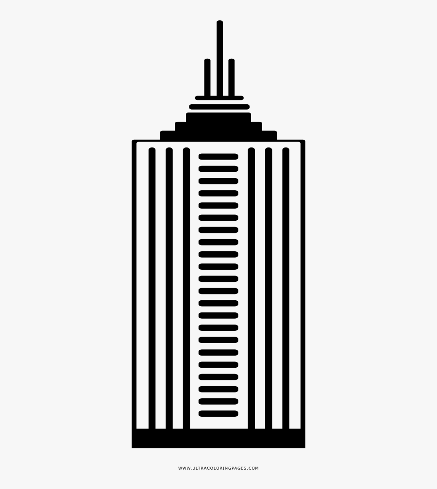 Skyscraper Coloring Page, Transparent Clipart